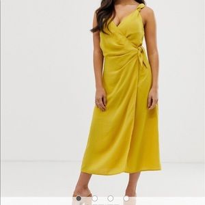 Fashion Union Petite wrap midi dress